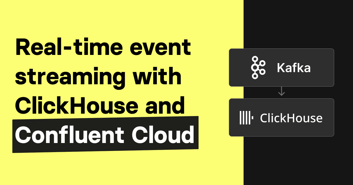 Confluent Cloud + Kafka Connect sink into ClickHouse architecture